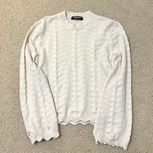 ASOS Scalloped Bell Sleeve Sweater